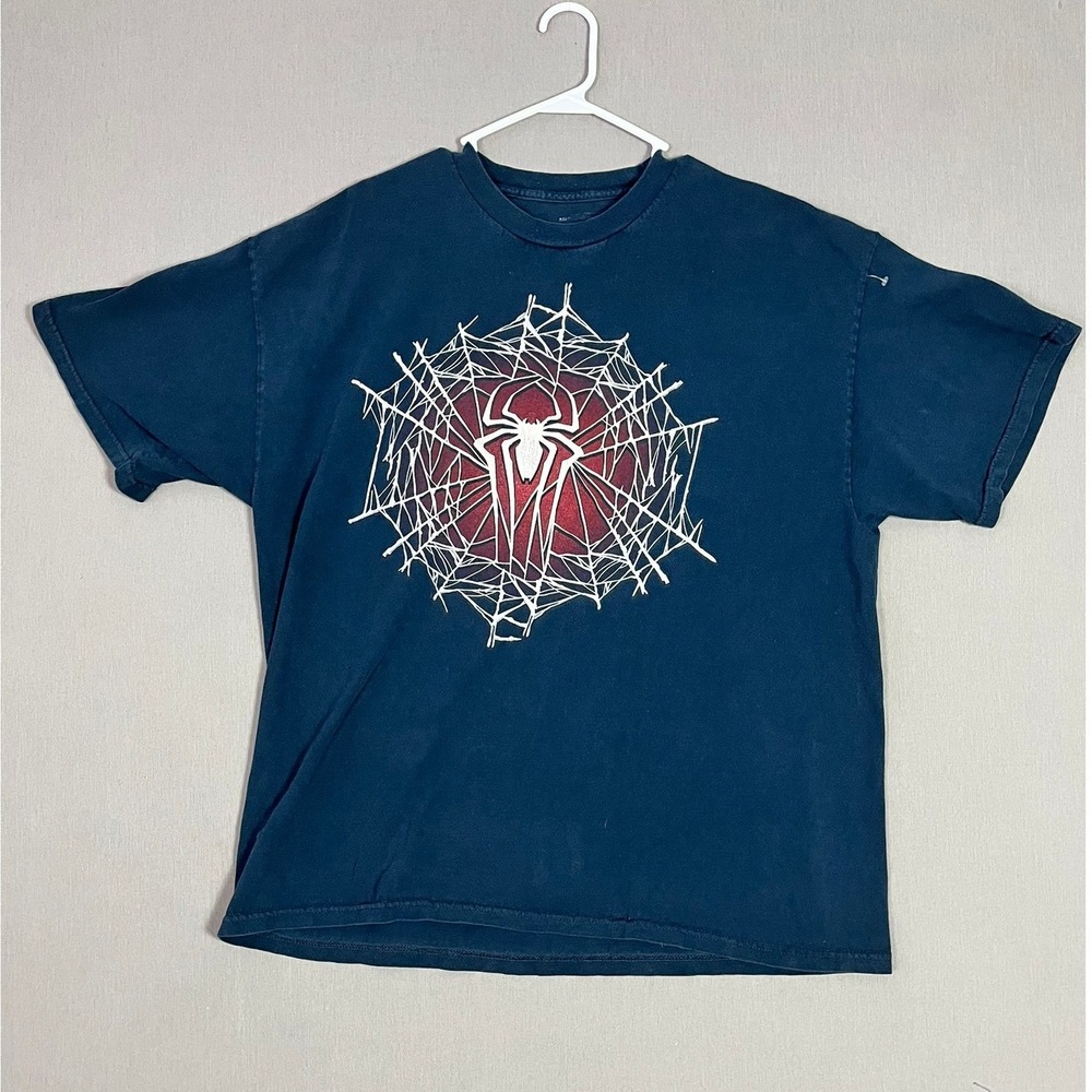 Mad Engine Spiderman Graphic T-Shirt 2XL Navy Blue Marvel Fair